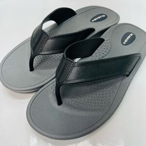 Okabashi Men's Black & Gray Flip Flop Sandals